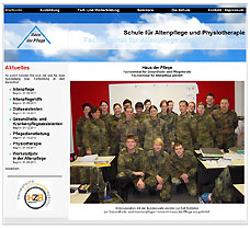 Homepage des Anbieters von Altenpflege- und Physiotherapie-Ausbildungen aus Ahlen