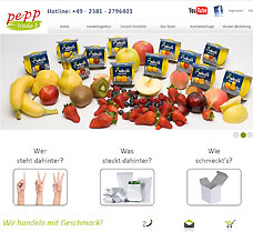 Webdesign + Website f&uuml;r pepp Trade