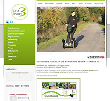 Typo3-Website für Segway-Vermieter